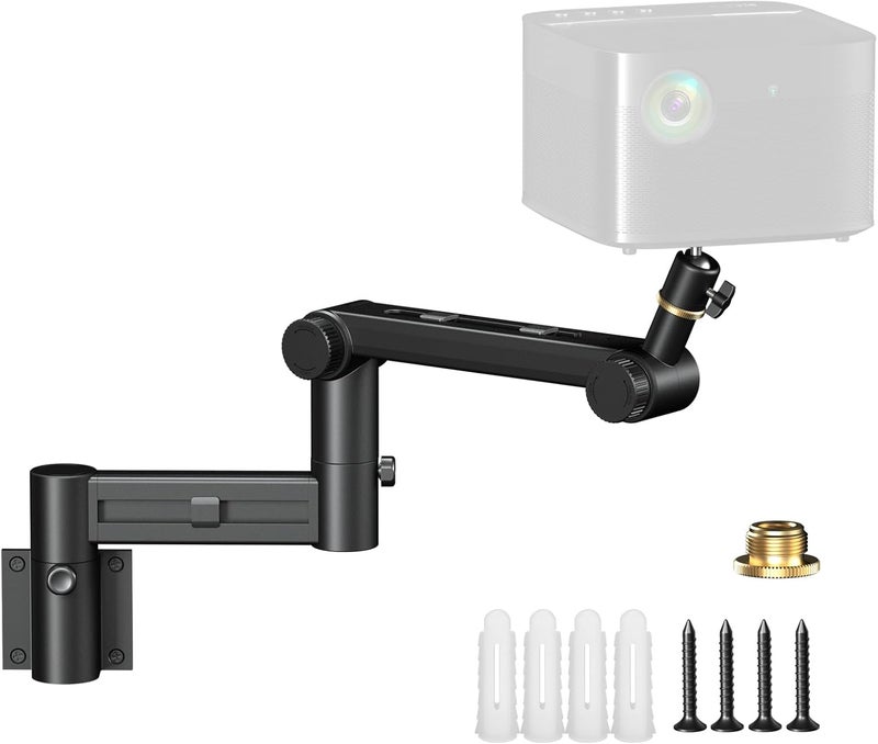 Aokeo Projector Wall Mount, 360° Adjustable Projector Stand Wall Mount for Cameras,projectors,VCRs,CCTV - Image 1